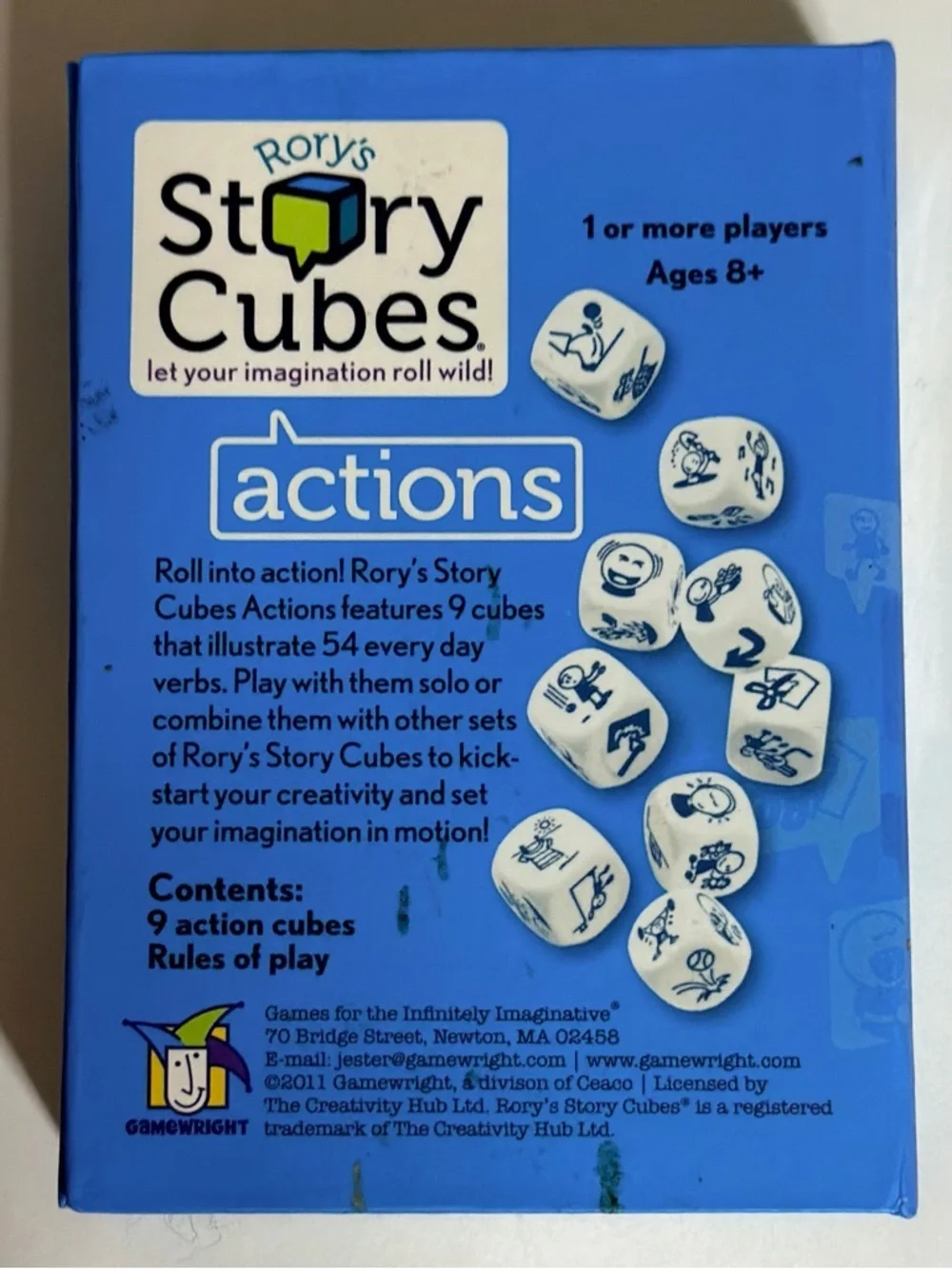 Rory's Story Cubes Actions - Blue Creative Story Starter Game